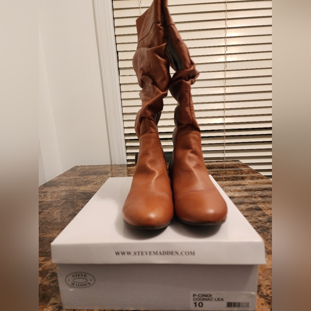 Size 10 Steve Madden Cognac Tall Boots